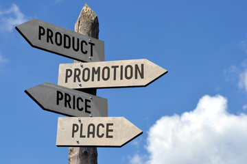 Sticker - Product, promotion, price, place signpost