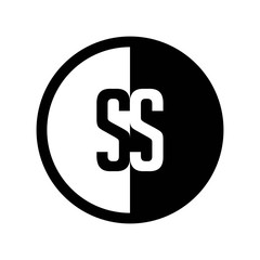 Sticker - INITIAL CIRCLE HALF LOGO SS