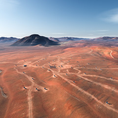 Wall Mural - mars surface. elements of this image furnished by nasa