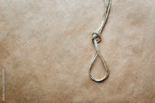 Fotografie, Obraz concept hangman's knot on kraft paper background