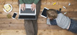 © bramgino - Mother and son using tablet and laptop