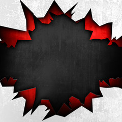 Poster - abstract crack metal background