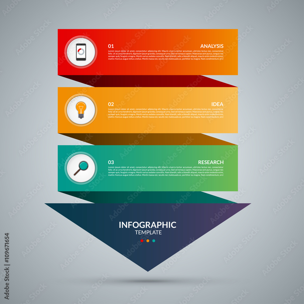 Infographic concept. Vector template with 3 steps Stock Vector | Adobe ...