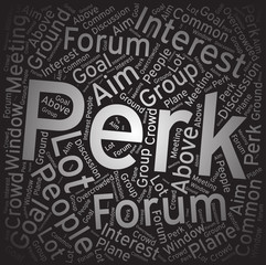 Perk ,Word cloud art background