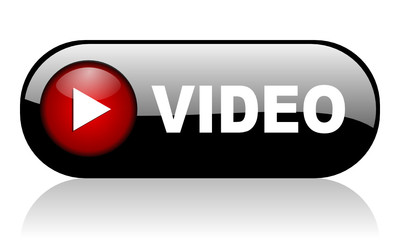 Aufkleber - video black web banner 3d rendering icon