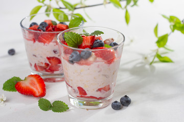 Sticker - Yogurt with granola or muesli and berries