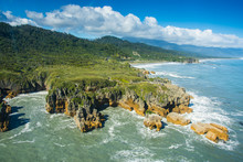 Pancake Rocks From The Top In New Zealand 