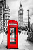 Fototapeta Londyn - Telefonzelle London Big Ben