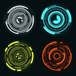 Colored digital circle set