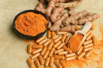 Wall Mural - turmeric capsules