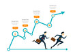 © apinan - two business man competitive with business on info graph. infographic
