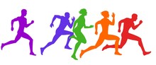 Runner Silhouettes, Colorful
