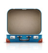 Open old retro vintage suitcase for travel eps10 vector illustration
