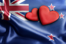 Love New Zealand. Two Hearts On The Flag.