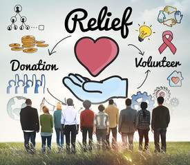 Poster - Relief Relaxation Charity Assistance Support Giving Concept