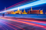 Fototapeta  - Wat Phra Kaew (The Emerald Buddha) night view in Thailand