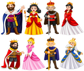 different characters of king and queen
