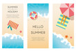 Set of summer travel fliers
