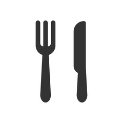 The fork knife icon. Flat Vector illustration