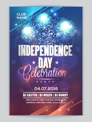 Wall Mural - Elegant glowing, Party Pamphlet, Dance Party Flyer for 4th of July.
