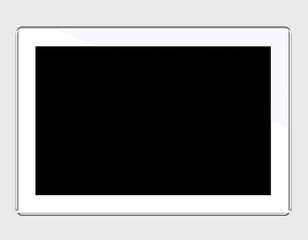 white tablet computer isolated on the white backgrounds