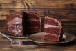 © Ekaterina Sidonskaya - Chocolate cake on dark wooden bckground
