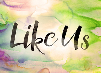 Sticker - Like Us Concept Watercolor Theme