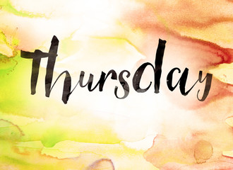 Canvas Print - Thursday Concept Watercolor Theme