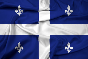 Wall Mural - Waving Flag of Quebec