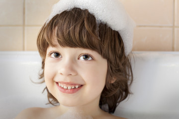 boy in bathtub