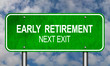 Early Retirement Road Sign Announcement Conceptual Illustration