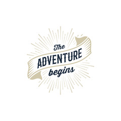 Wall Mural - adventure begins gold