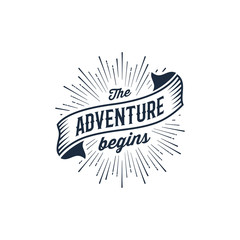 Wall Mural - Adventure begins blue