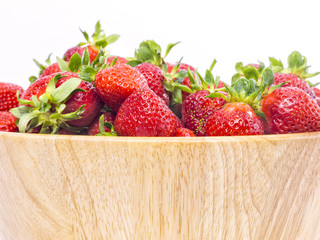 Poster - strawberry on white background