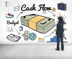 Wall Mural - Cash Flow Economy Finance Investment Money Concept