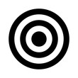 Bullseye target or arrow target flat icon for apps and websites