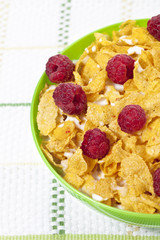 Wall Mural - cereals with raspberries