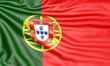 Flag of Portugal, 3d illustration with fabric texture