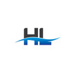 © otakzatikz - hl initial logo with swoosh blue and grey