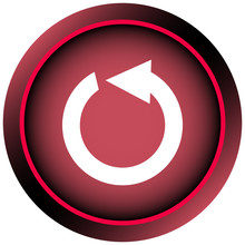Icon Red White Reset Arrow