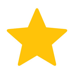 gold star or favorite flat icon for apps and websites