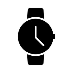 Wall Mural - rounded smartwatch / smart watch with clock face icon for websites
