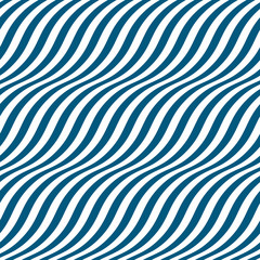 Wall Mural - Wavy stripes seamless pattern 3D. Abstract fashion volume texture. Geometric monochrome template. Graphic style for wallpaper, wrapping, fabric, background design, apparel, print production. Vector