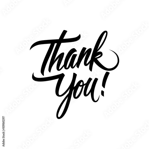 Fotomural Thank You handwritten inscription