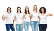 © Syda Productions - group of happy different women in white t-shirts