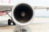 Fototapeta  - Engine airplane boeing background