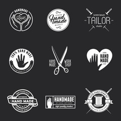 Hand made labels, badges and design elements in vintage style.