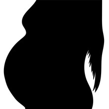 Pregnant Womans Belly Closeup