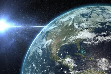 aerial view of the earth