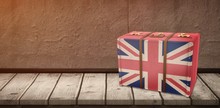 Composite Image Of Great Britain Flag Suitcase